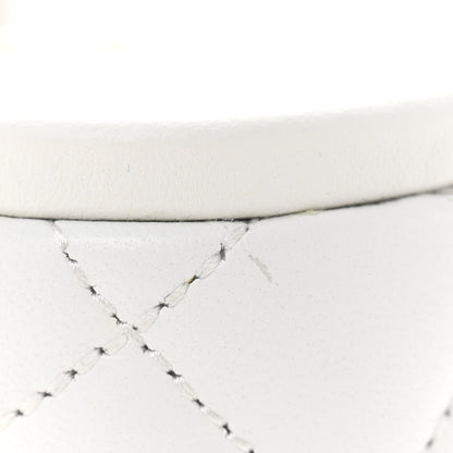 Chanel Lambskin Quilted CC Platform Mules 38 White 10 of 10