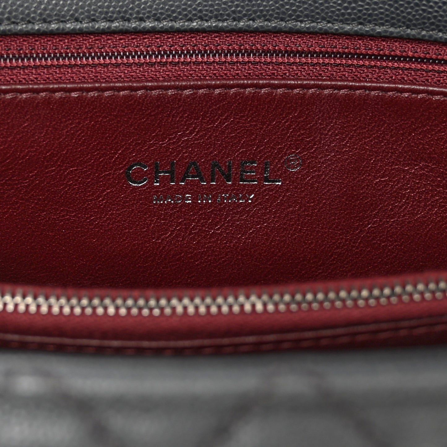 Caviar Lizard Quilted Medium Coco Handle Flap Grey