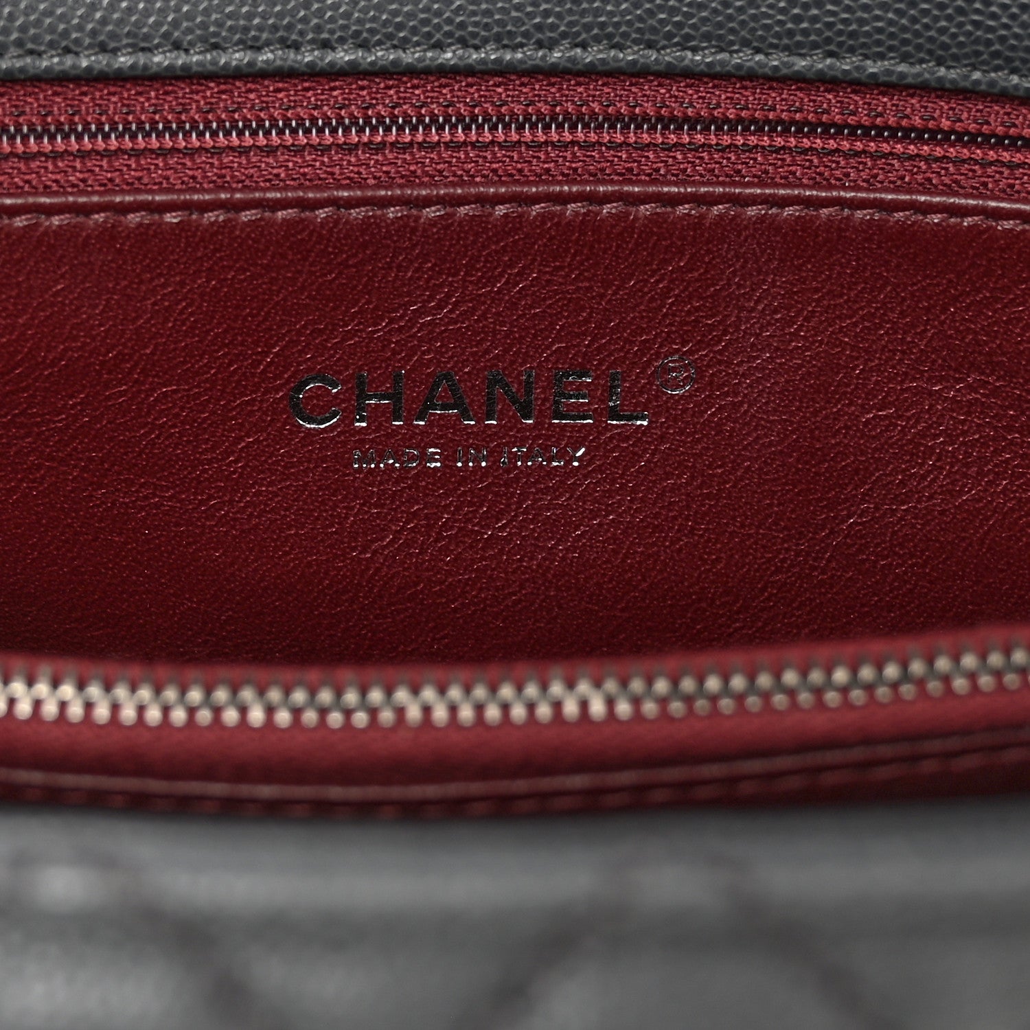 Chanel Caviar Lizard Quilted Medium Coco Handle Flap Grey 7 of 10