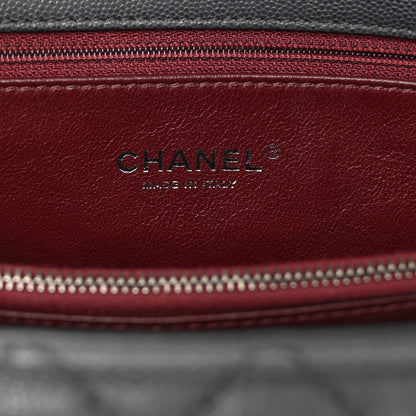 Chanel Caviar Lizard Quilted Medium Coco Handle Flap Grey 7 of 10