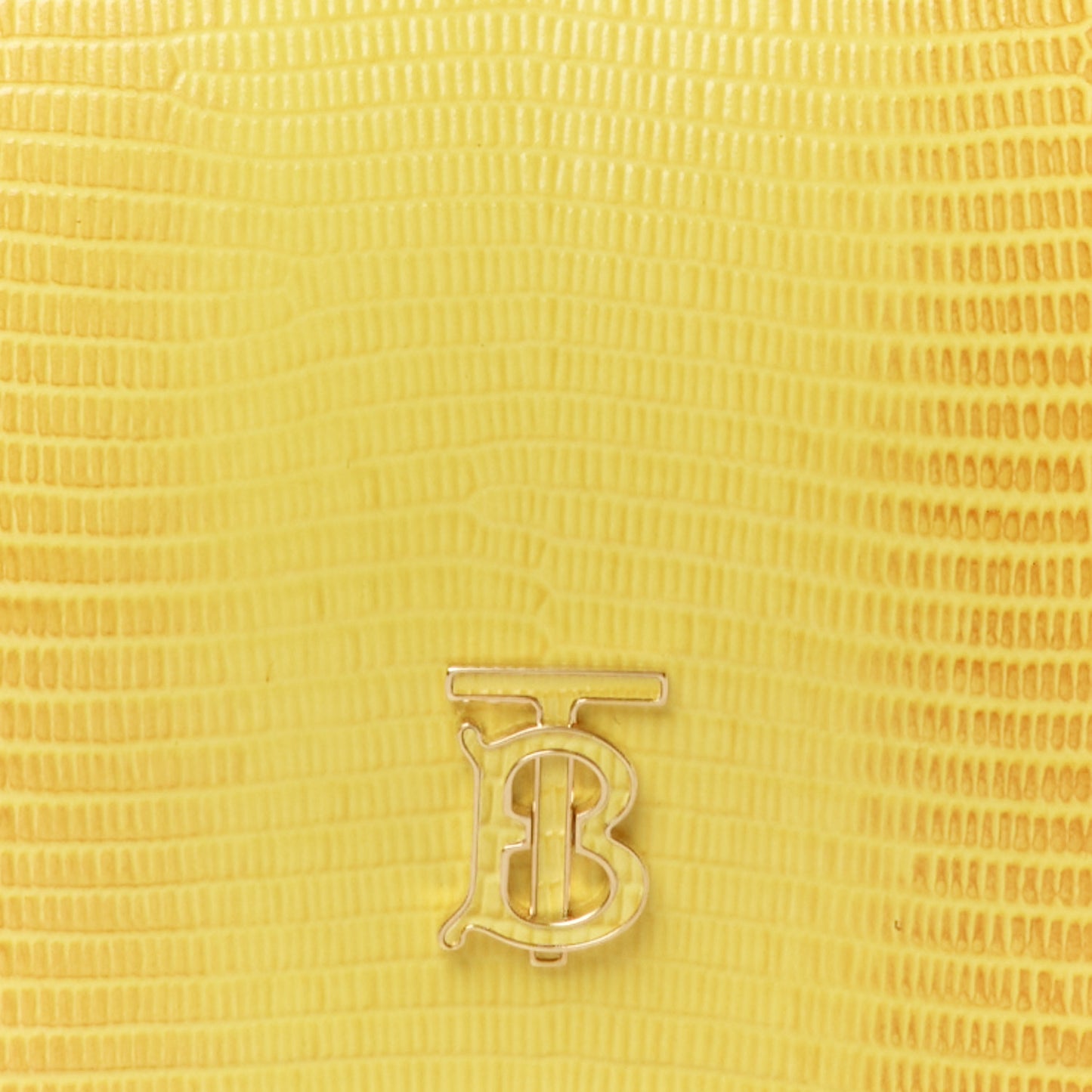 Lizard Embossed Mini TB Shoulder Bag Cool Lemon