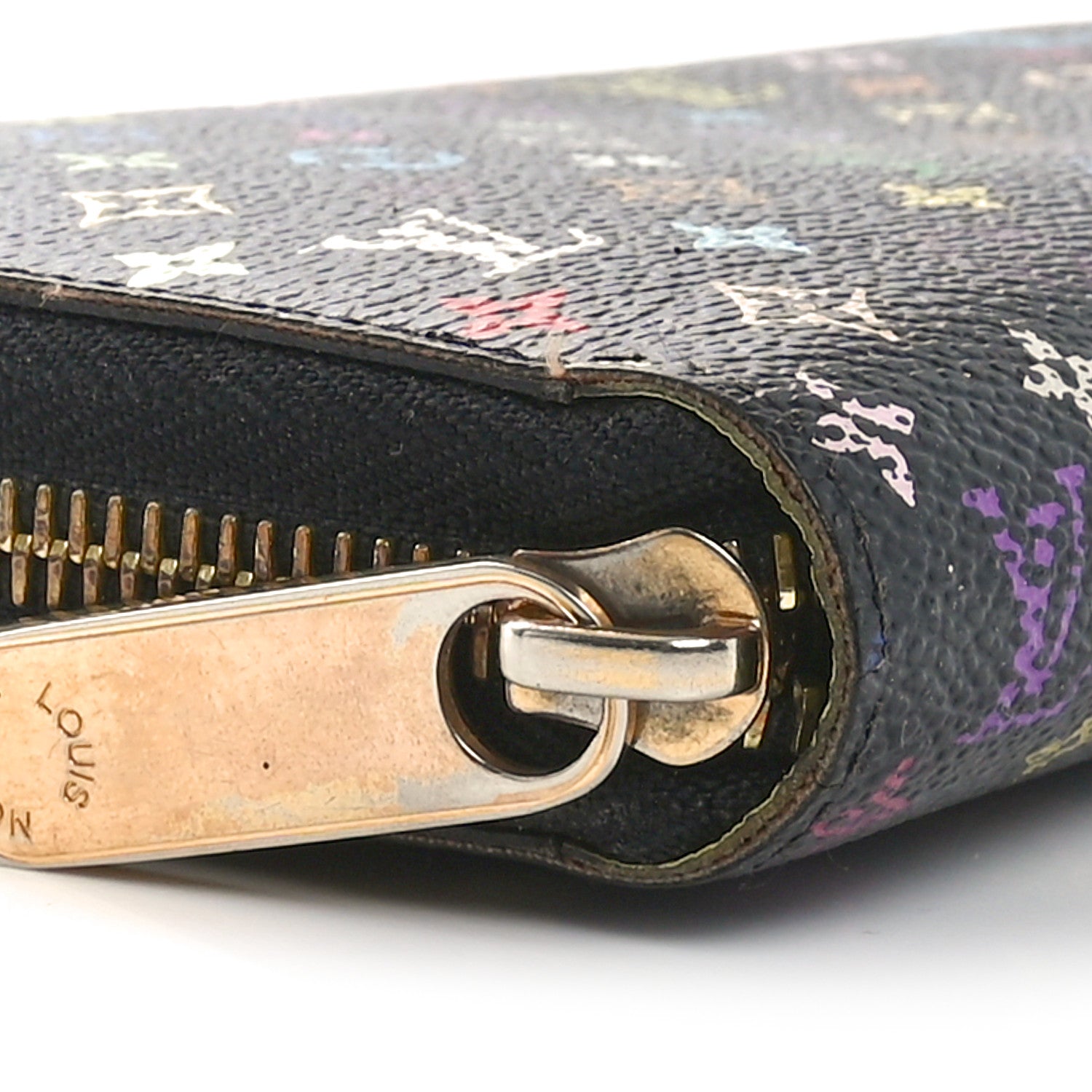Louis Vuitton Monogram Multicolor Zippy Wallet Black Pistachio 9 of 11