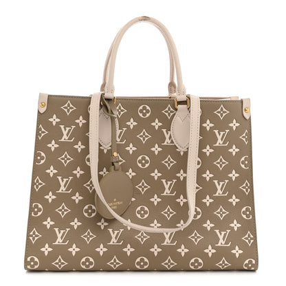Louis Vuitton Empreinte Monogram Spring In The City Onthego MM Kaki Beige Cream 1 of 12