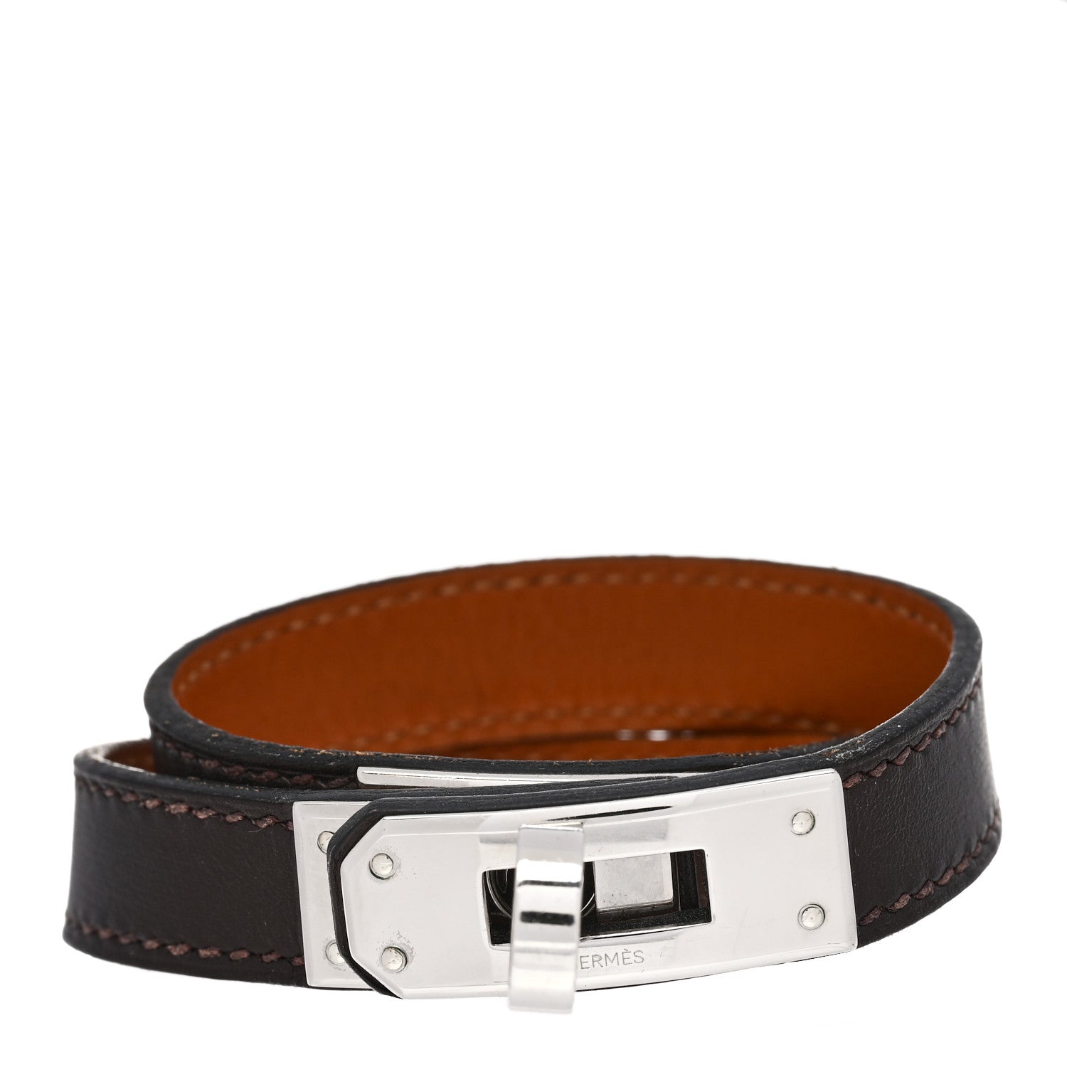 Hermes Swift Kelly Double Tour Bracelet XS Chocolate 1 of 6