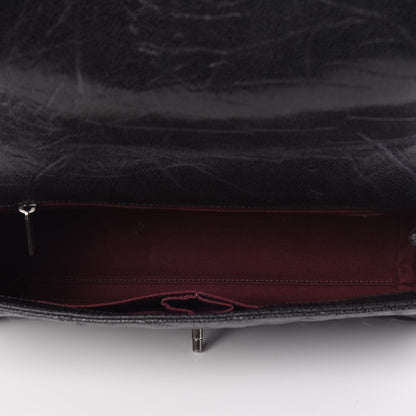 Chanel Crumpled Grained Calfskin Jumbo CC Crave Flap Black 5 of 7