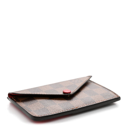 Louis Vuitton Damier Ebene Recto Verso Card Holder Red 4 of 8