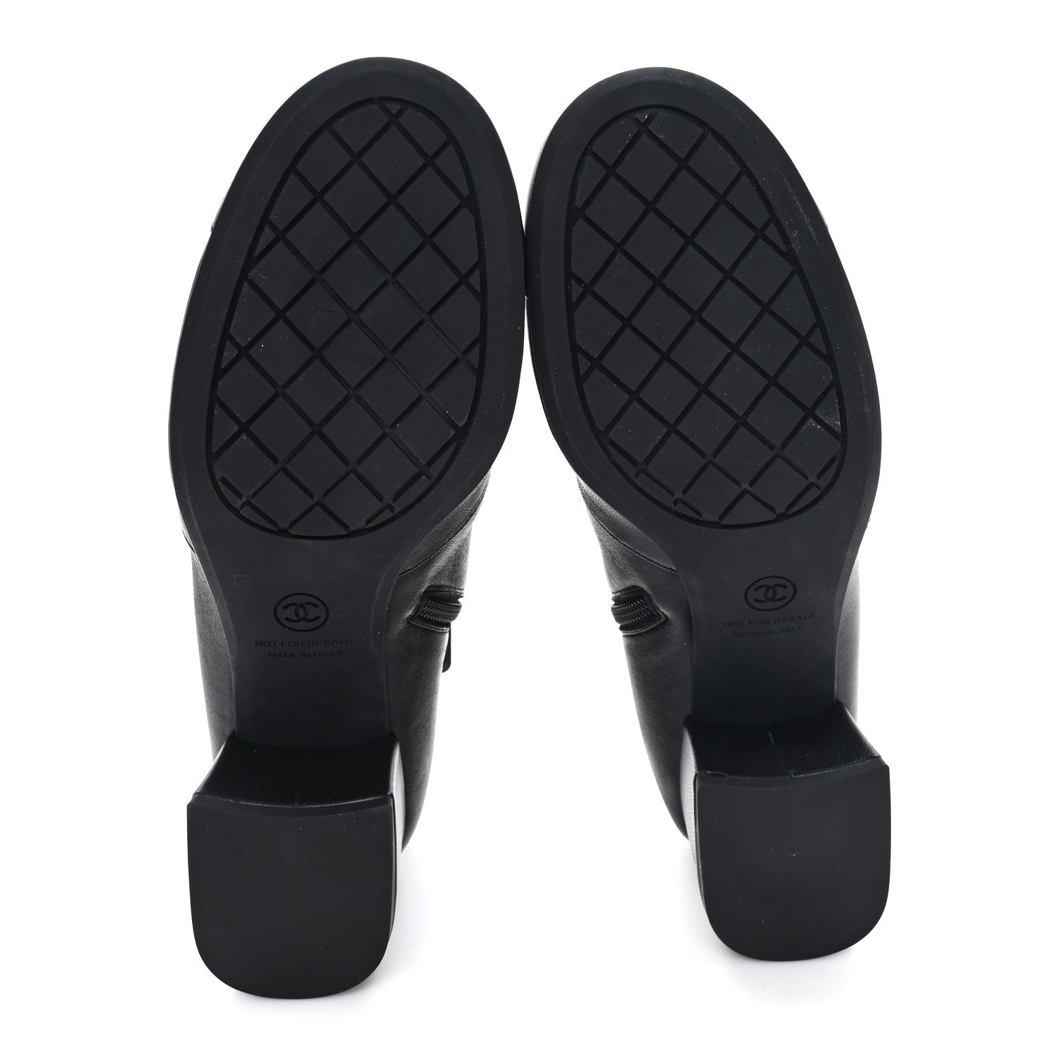 Chanel Stretch Lambskin Cap Toe CC Uniform Short Boots 39 Black 6 of 9