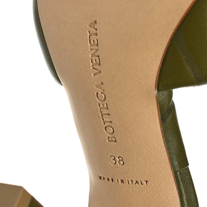 Bottega Veneta Nappa Quilted Rubber Lido Mule Sandals 38 Khaki 9 of 9