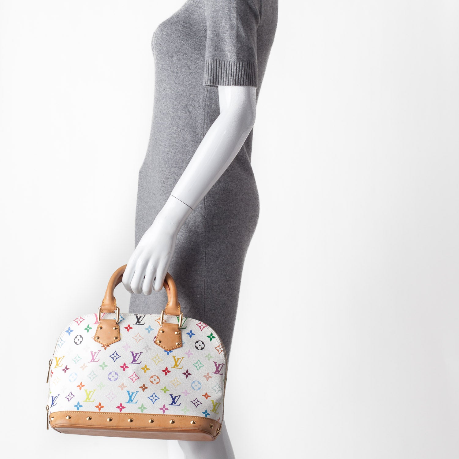 Louis Vuitton Monogram Multicolor Alma White 2 of 8