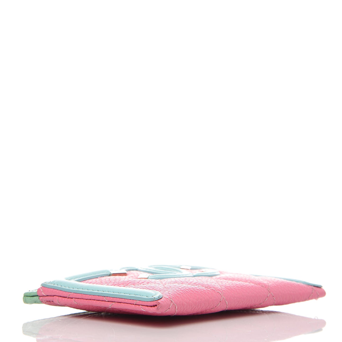 Caviar Quilted CC Filigree Card Holder Pink Blue Green