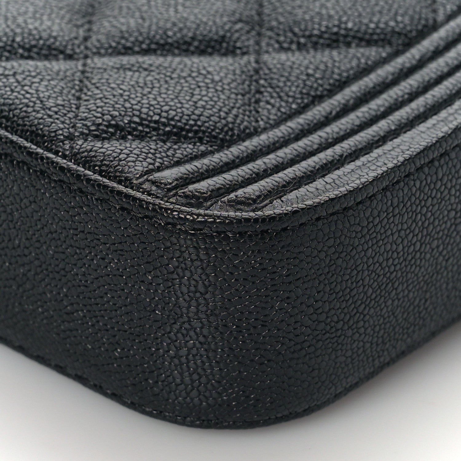 Chanel Caviar Quilted Small Boy Clutch With Chain Black 9 of 10