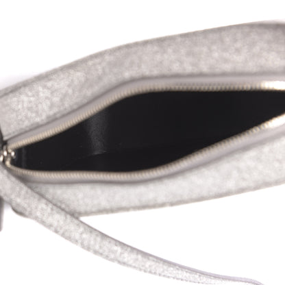 Balenciaga Glitter Calfskin Logo XS Everyday Camera Bag Silver 5 of 10