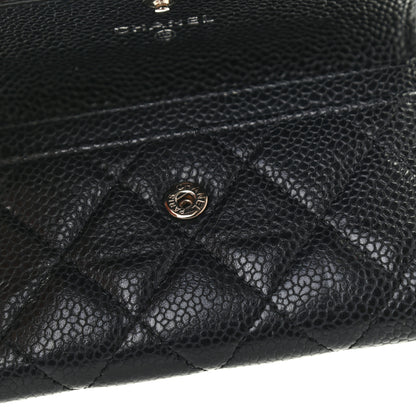 Chanel Caviar Quilted Flap Card Holder Black 9 of 9