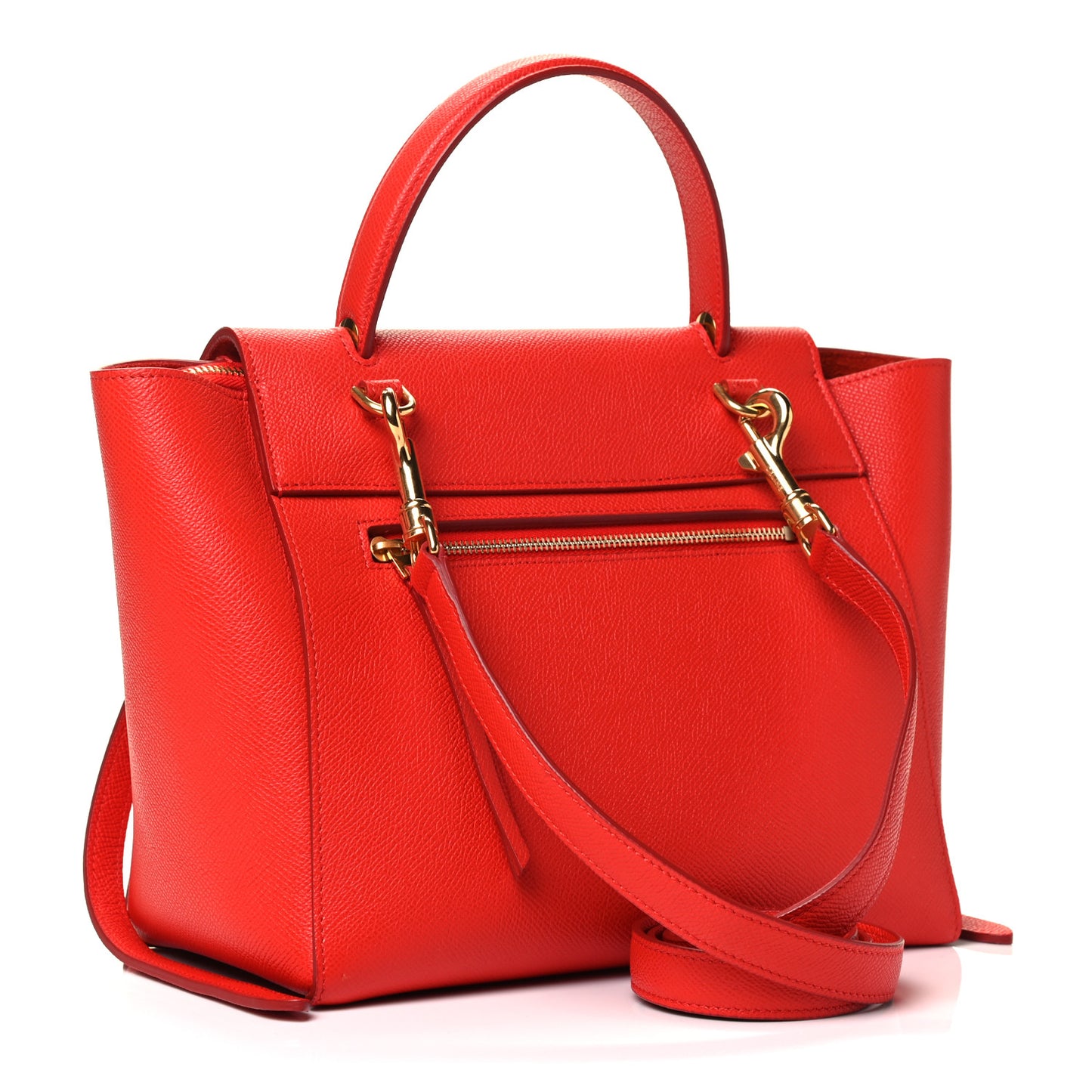 Grained Calfskin Micro Belt Bag Coral