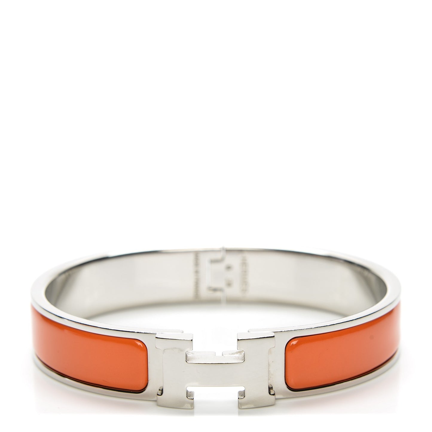 Enamel Clic Clac H Narrow Bracelet PM Orange