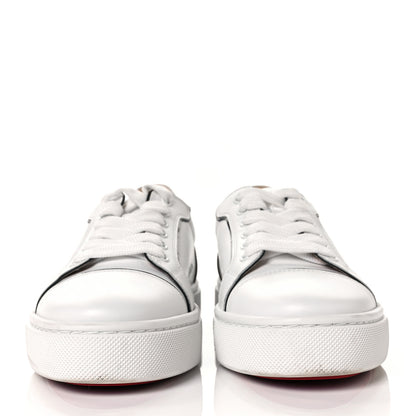 Christian Louboutin Calfskin Patent Vieirissima Flat Sneakers 38.5 White Black 2 of 8