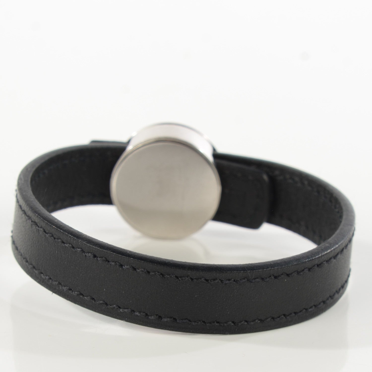 Hermes Tadelakt Chamonix Looping Interchangeable Simple Tour Bracelet M Black Violette 3 of 8