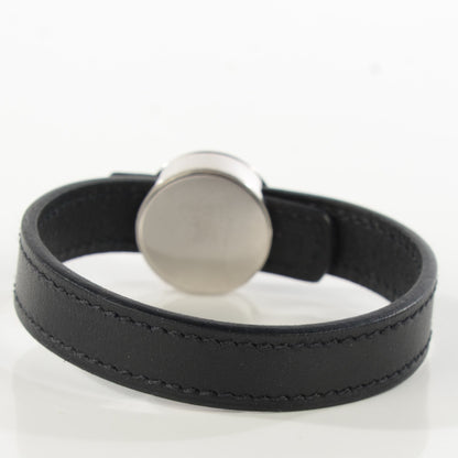 Hermes Tadelakt Chamonix Looping Interchangeable Simple Tour Bracelet M Black Violette 3 of 8