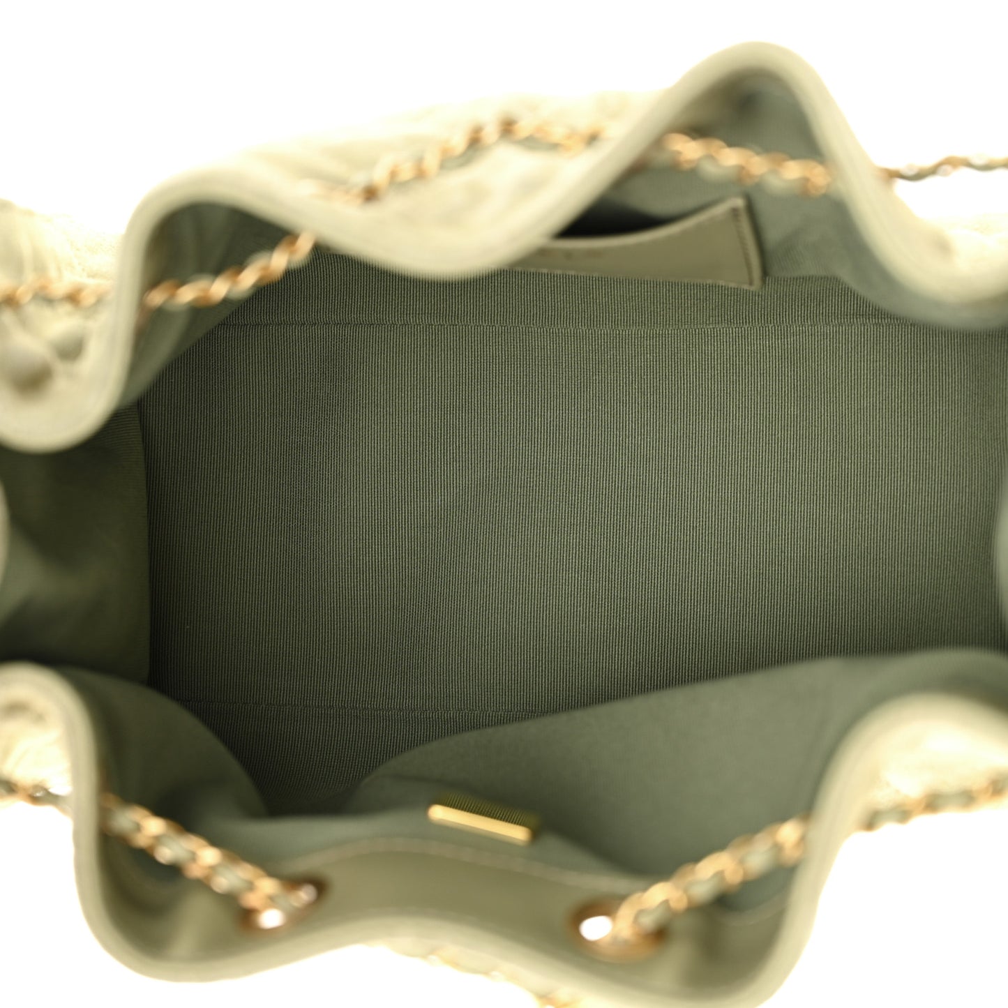 Suede Quilted Small Chanel 25 Handbag Khaki