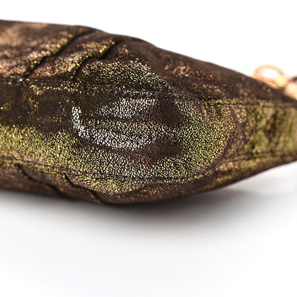 Fendi Metallic Canvas Pochette Gold 9 of 9