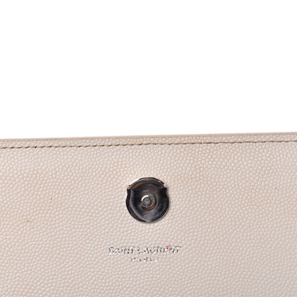 Saint Laurent Grain De Poudre Medium Classic Monogram Kate Satchel Icy White 14 of 20