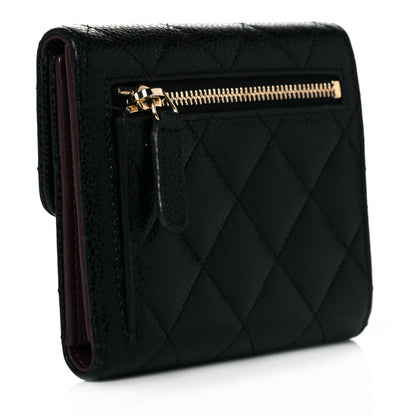 Chanel Caviar Quilted Compact Flap Wallet Black 3 of 8