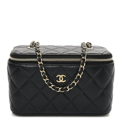 Chanel Caviar Quilted Small Vanity Case With Chain Black 1 of 10