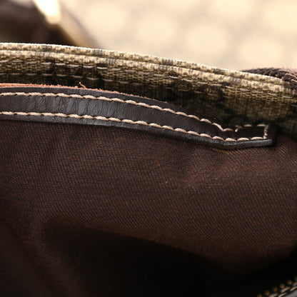 Gucci GG Supreme Monogram Medium Flat Messenger Bag Dark Brown 10 of 12