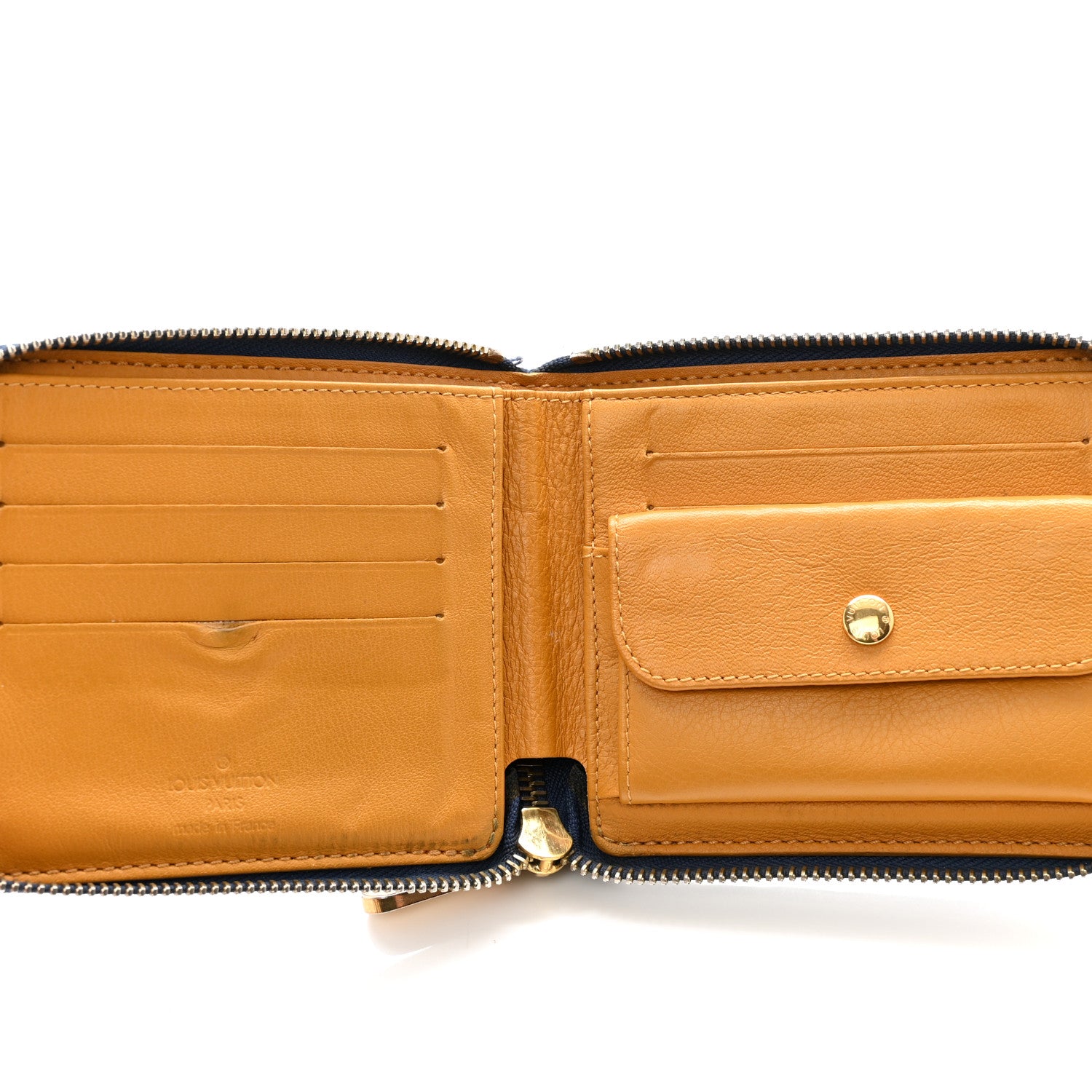 Louis Vuitton LOUIS VUITTON Denim Zip Compact Wallet Blue 5 of 11