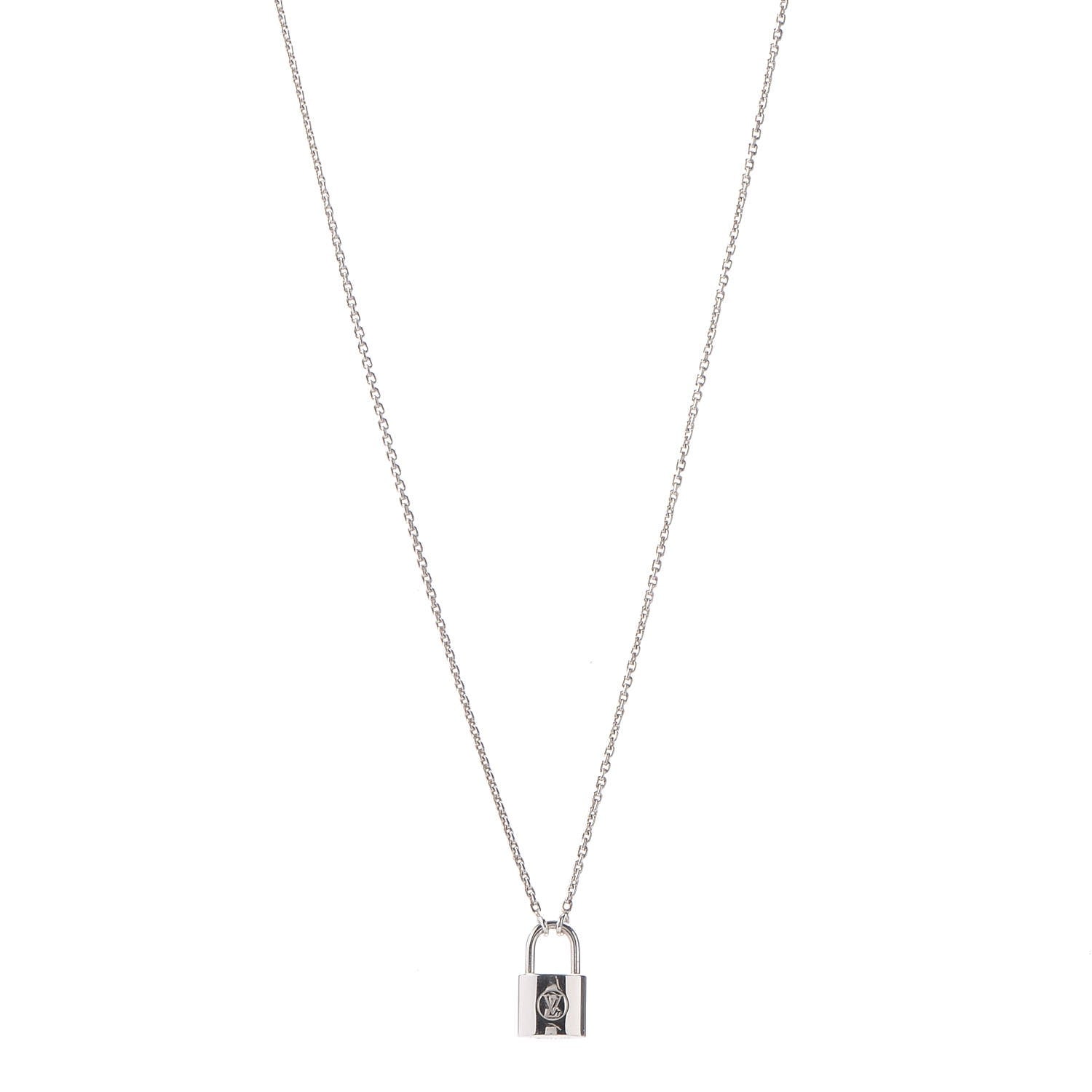 Louis Vuitton Sterling Silver Lockit Necklace 1 of 6