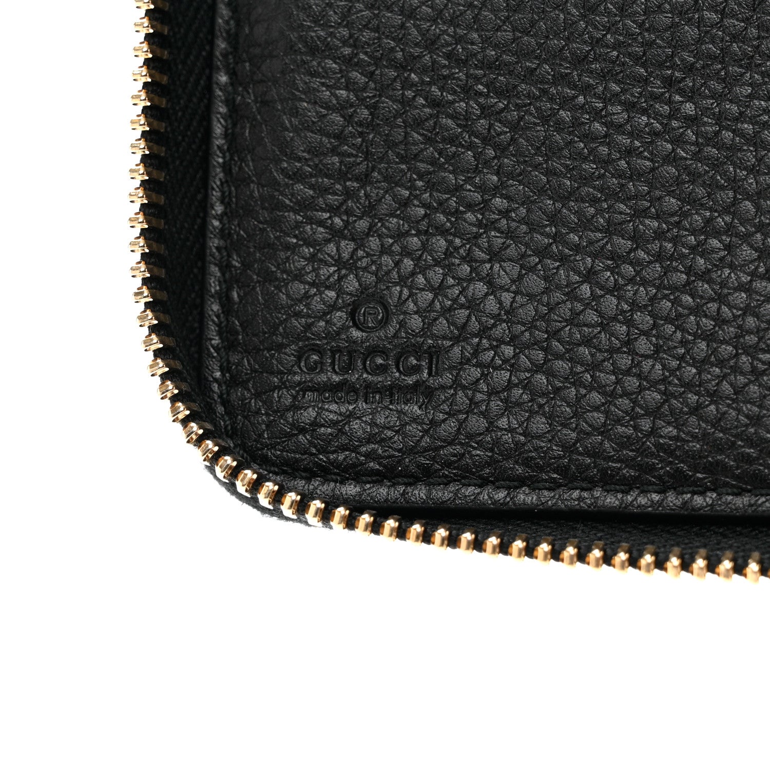 Gucci Pebbled Calfskin Soho Zip Around Wallet Black 5 of 7