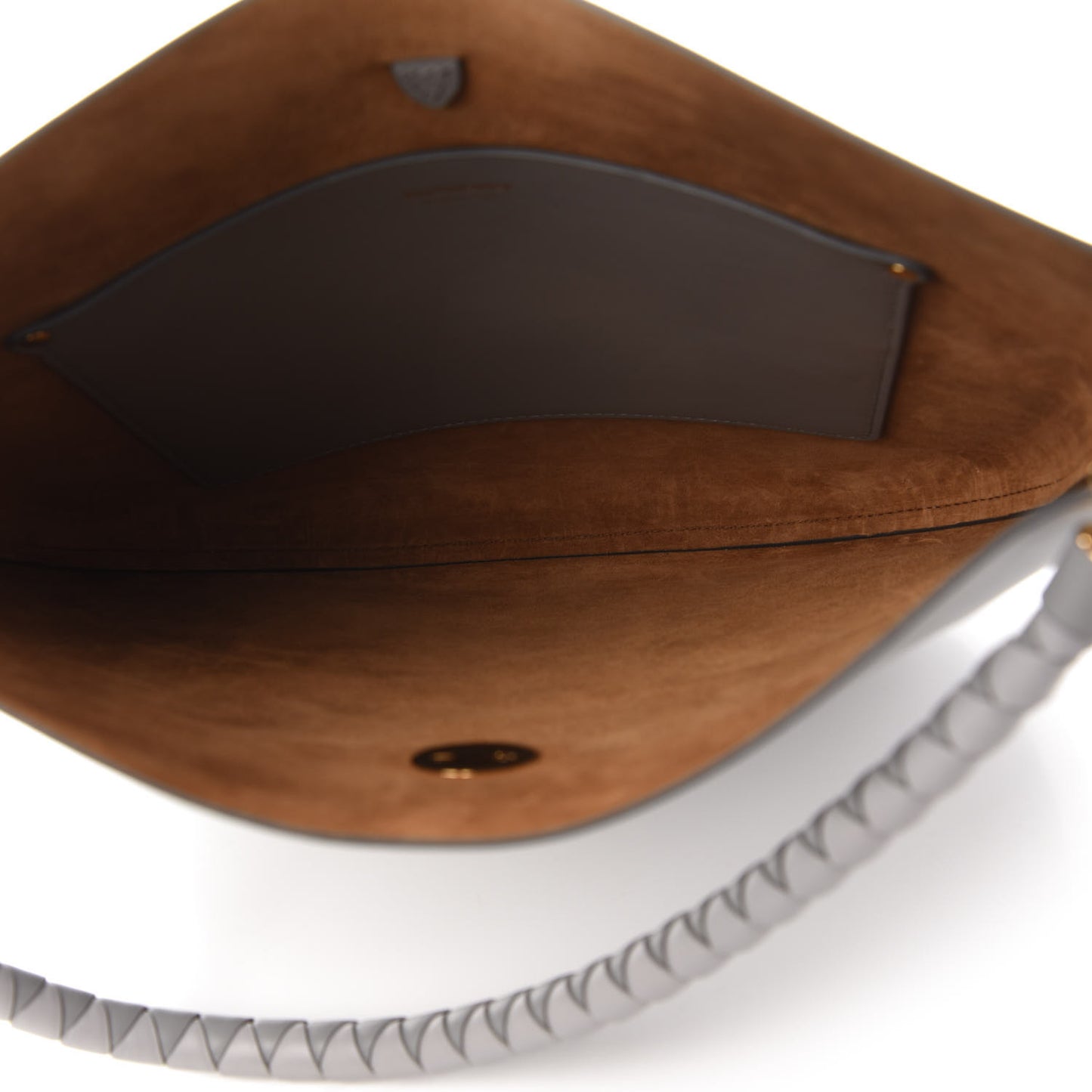 Calfskin TB Anne Shoulder Bag Grey