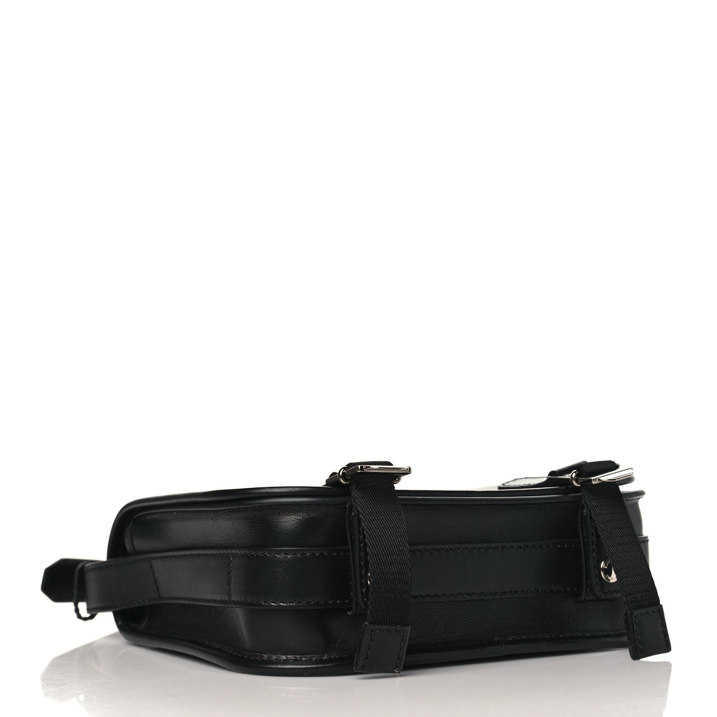 Calfskin Embossed Check Messenger Bag Black