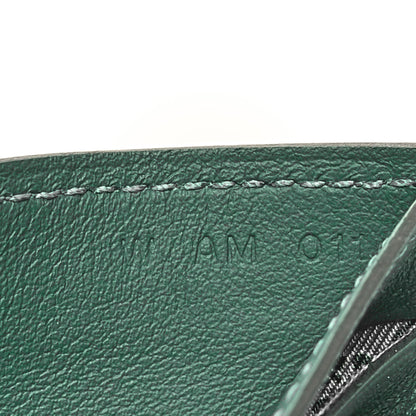 Hermes Swift Citizen Twill Card Case Vert Moyen Bleu Riviera Vert Vertigo 7 of 8
