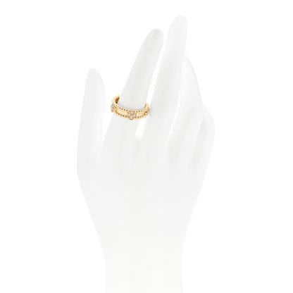 Van Cleef & Arpels 18K Yellow Gold Diamond Sweet Perlee Clovers Ring 55 7.25 2 of 5
