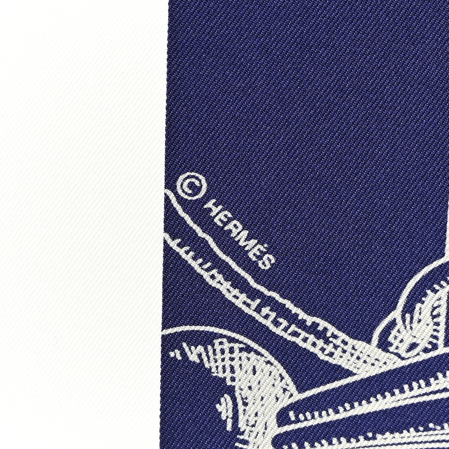 Silk L'Instruction Du Roy Scarf 90 Indigo Rose