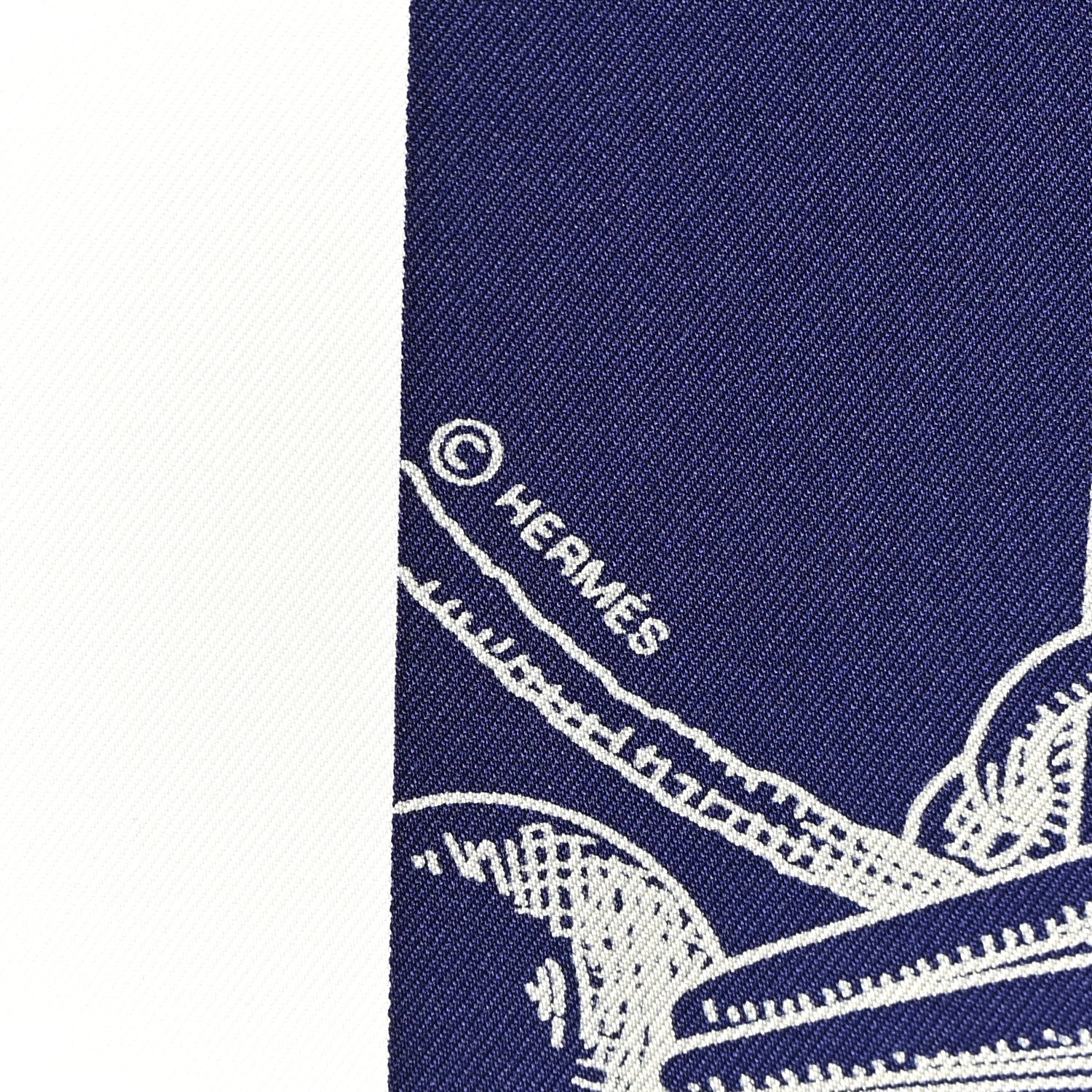Hermes Silk L'Instruction Du Roy Scarf 90 Indigo Rose 4 of 5