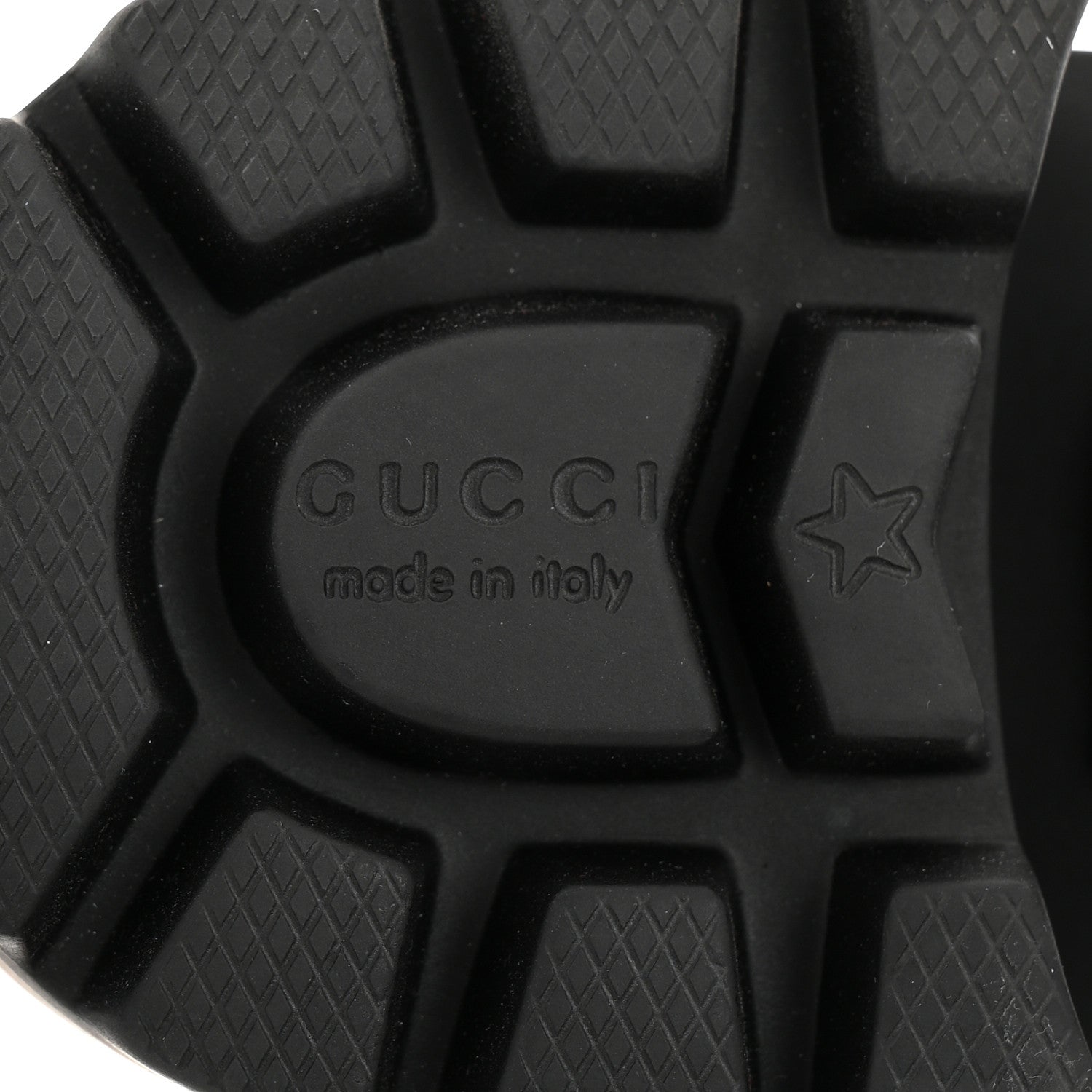Gucci GG Supreme Monogram Magnum Calfskin Interlocking G Womens Lug Sole Ankle Boots 35.5 Beige Ebony Black 8 of 9
