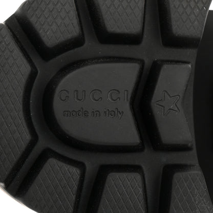 Gucci GG Supreme Monogram Magnum Calfskin Interlocking G Womens Lug Sole Ankle Boots 35.5 Beige Ebony Black 8 of 9