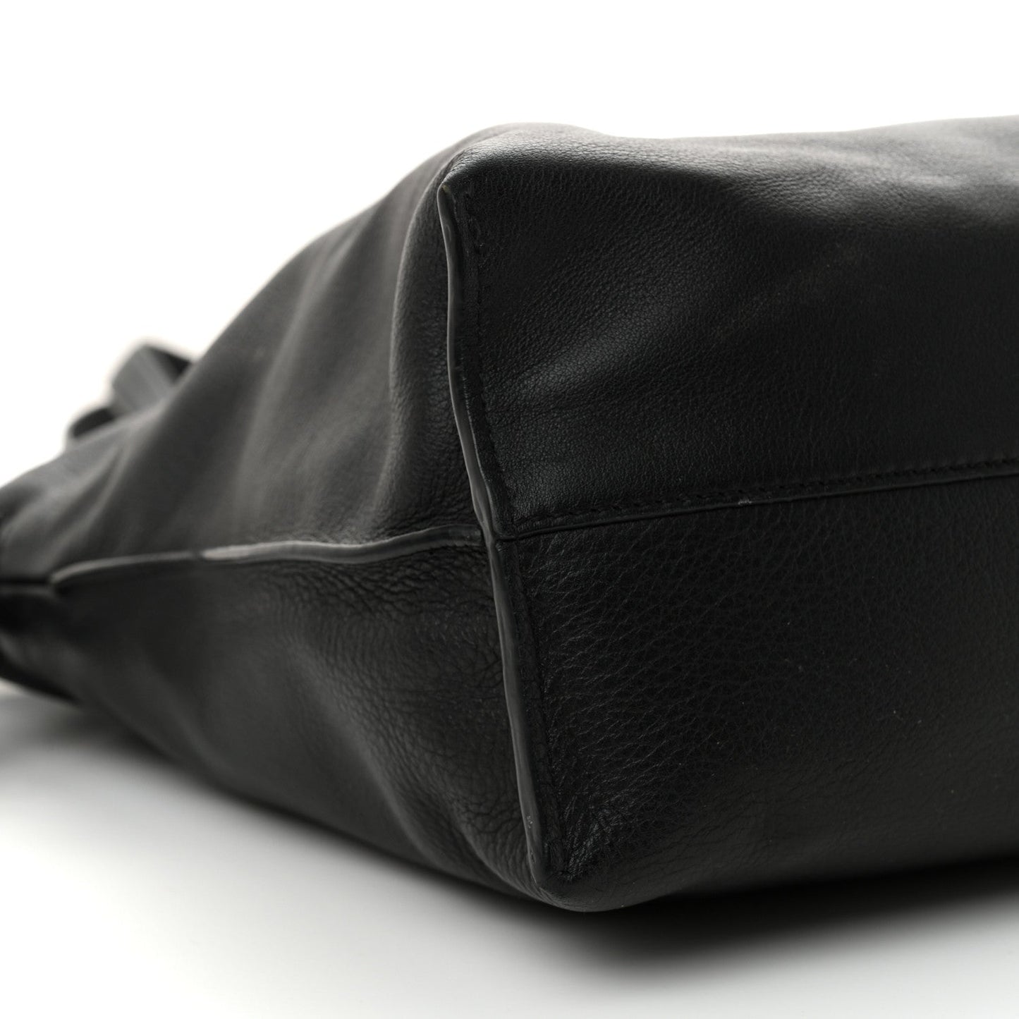 Calfskin Flamenco Knot XL Shoulder Bag Black