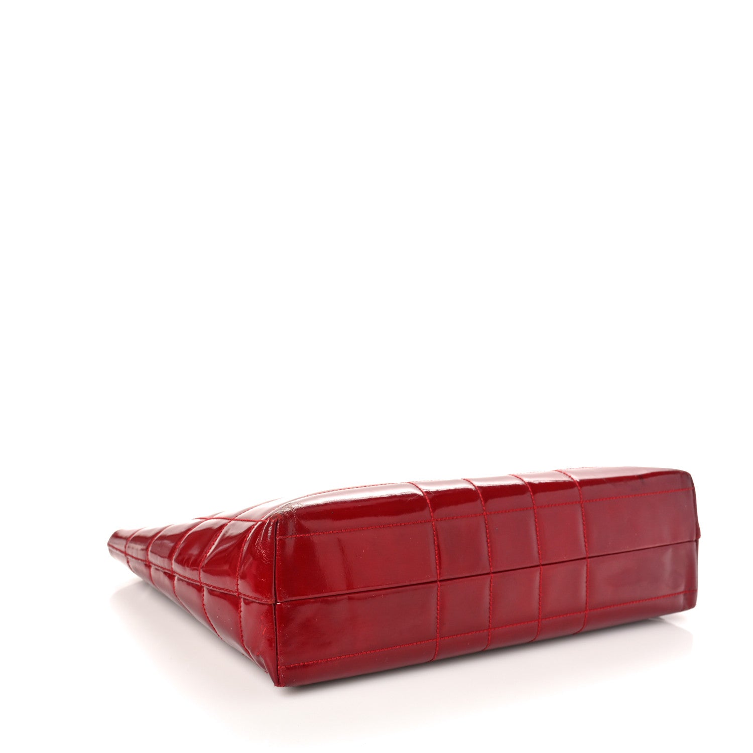 Chanel Patent Chocolate Bar CC Tote Red 4 of 17