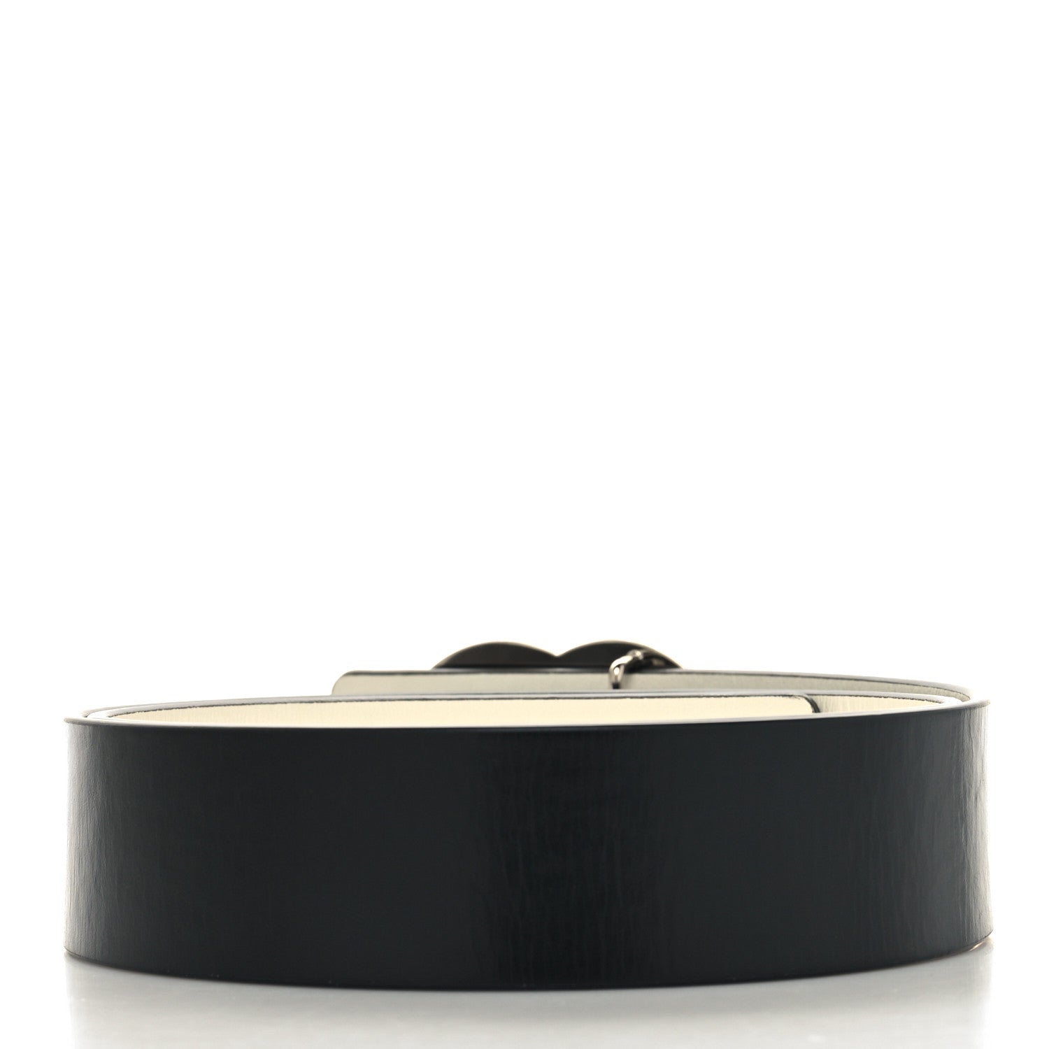 Chanel Calfskin CC Reversible Belt 80/32 Black White 2 of 6