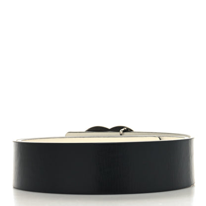 Chanel Calfskin CC Reversible Belt 80/32 Black White 2 of 6