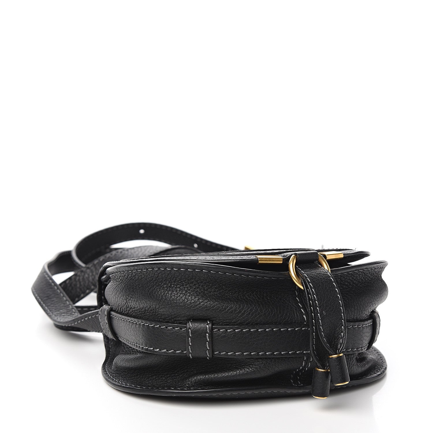 Chloe Calfskin Mini Marcie Round Crossbody Bag Black 3 of 8