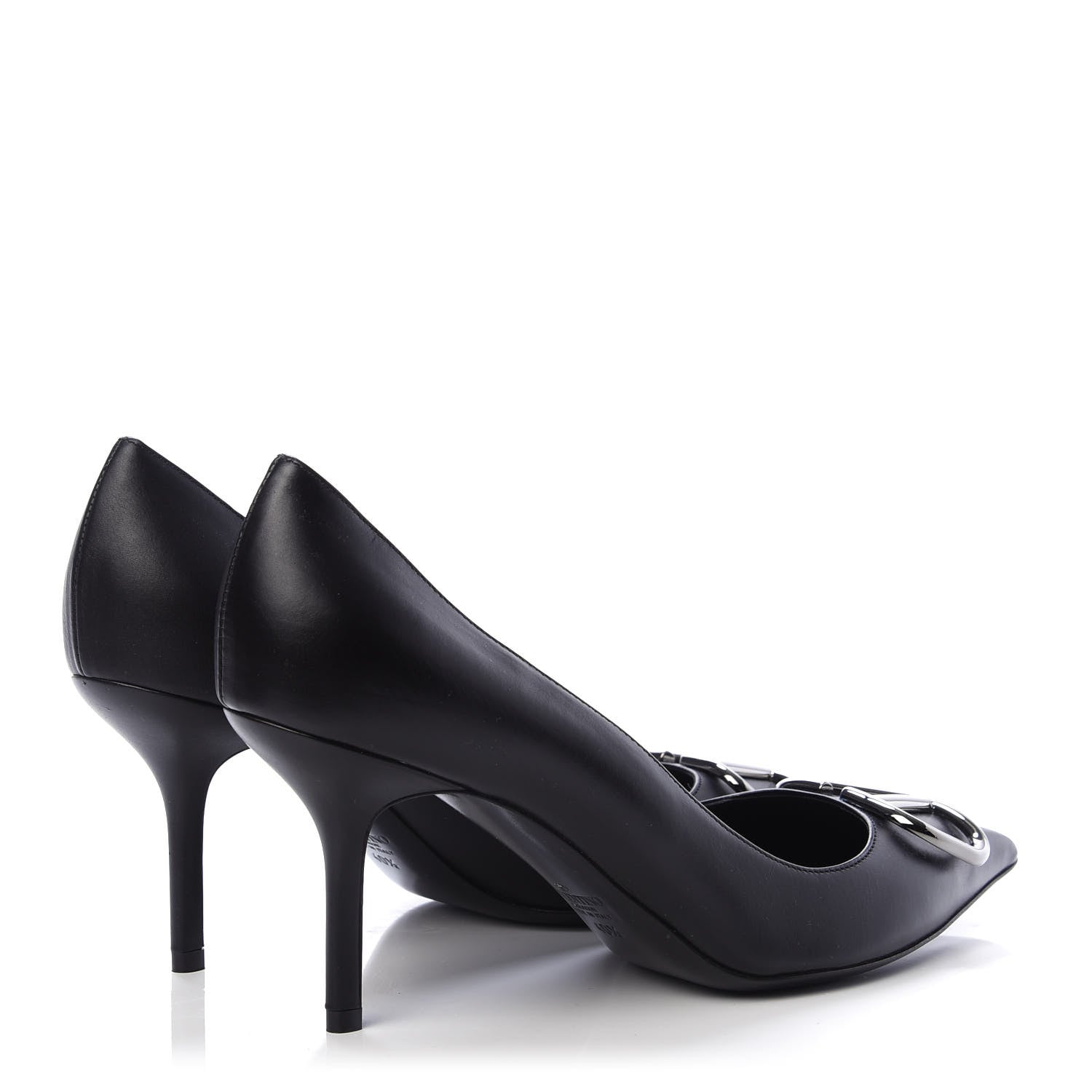 Valentino Garavani Calfskin Vlogo Signature 80mm Pumps 40.5 Black 4 of 8