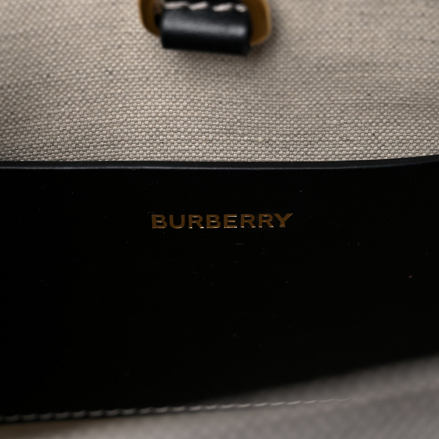 Burberry Canvas Smooth Calfskin Mini Two Tone Freya Tote Black 5 of 10