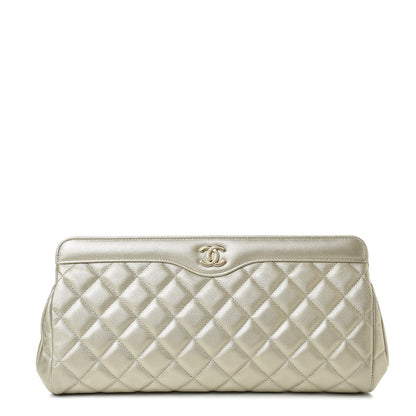 Chanel Caviar Quilted Clutch Gold 1 of 9