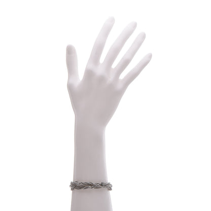 David Yurman Sterling Silver Diamond Pave Bead Multi Strand Bracelet 2 of 3