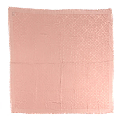 Louis Vuitton Silk Wool Monogram Shawl Rose 1 of 6