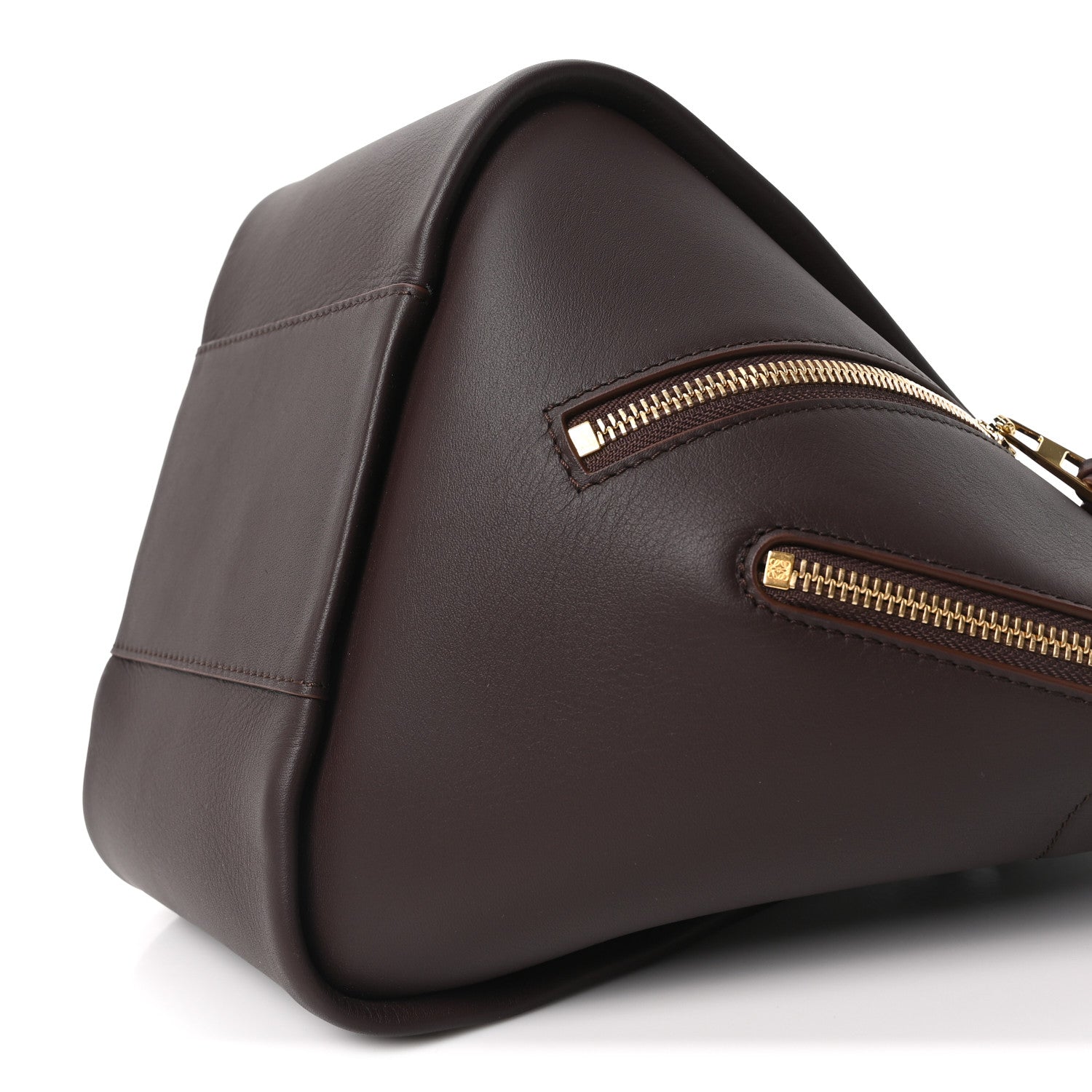 Loewe Classic Calfskin Hammock Flip Tote Dark Chestnut 1784634